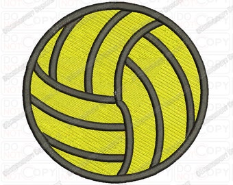 Volleyball Embroidery Design in 1x1 2x2 3x3 4x4 and 5x7 Sizes