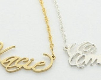 Silver or Gold Name Necklace