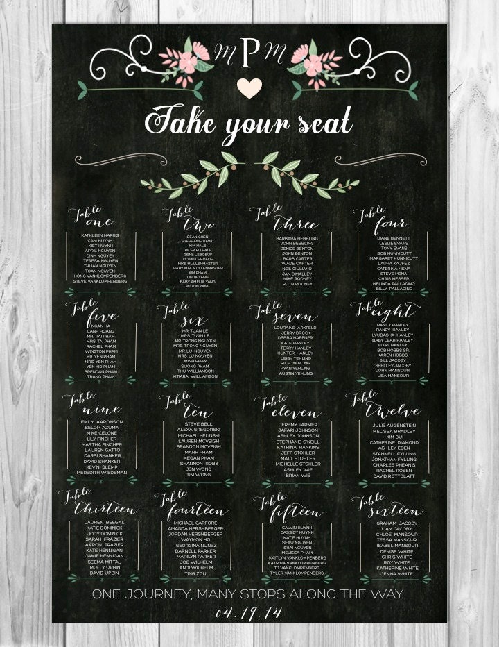 Chalkboard Wedding Table Assignments Board Wedding Seating