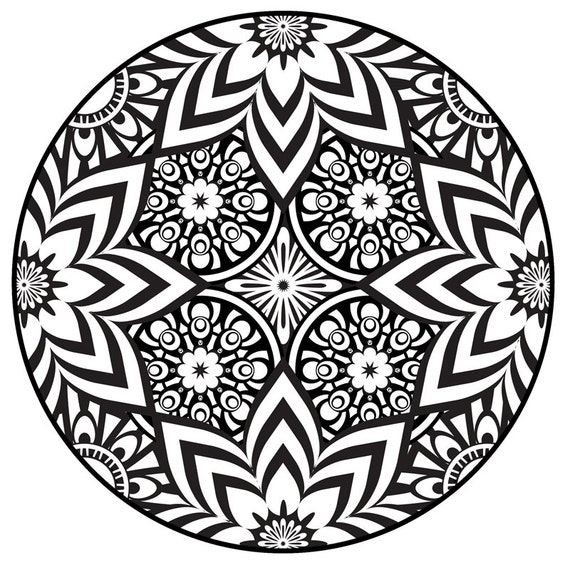 Items similar to Mandala Coloring Page, Instant PDF