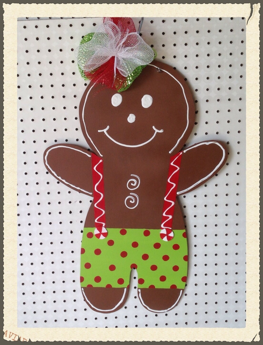 Gingerbread Man door hanger