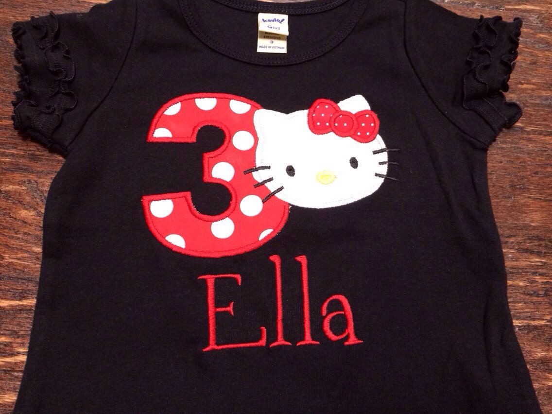 Hello Kitty Birthday Shirt by AddieBelleBoutique on Etsy