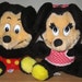 Vintage Mickey And Minnie Mouse Plush Set