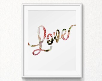 Popular items for printable love sign on Etsy