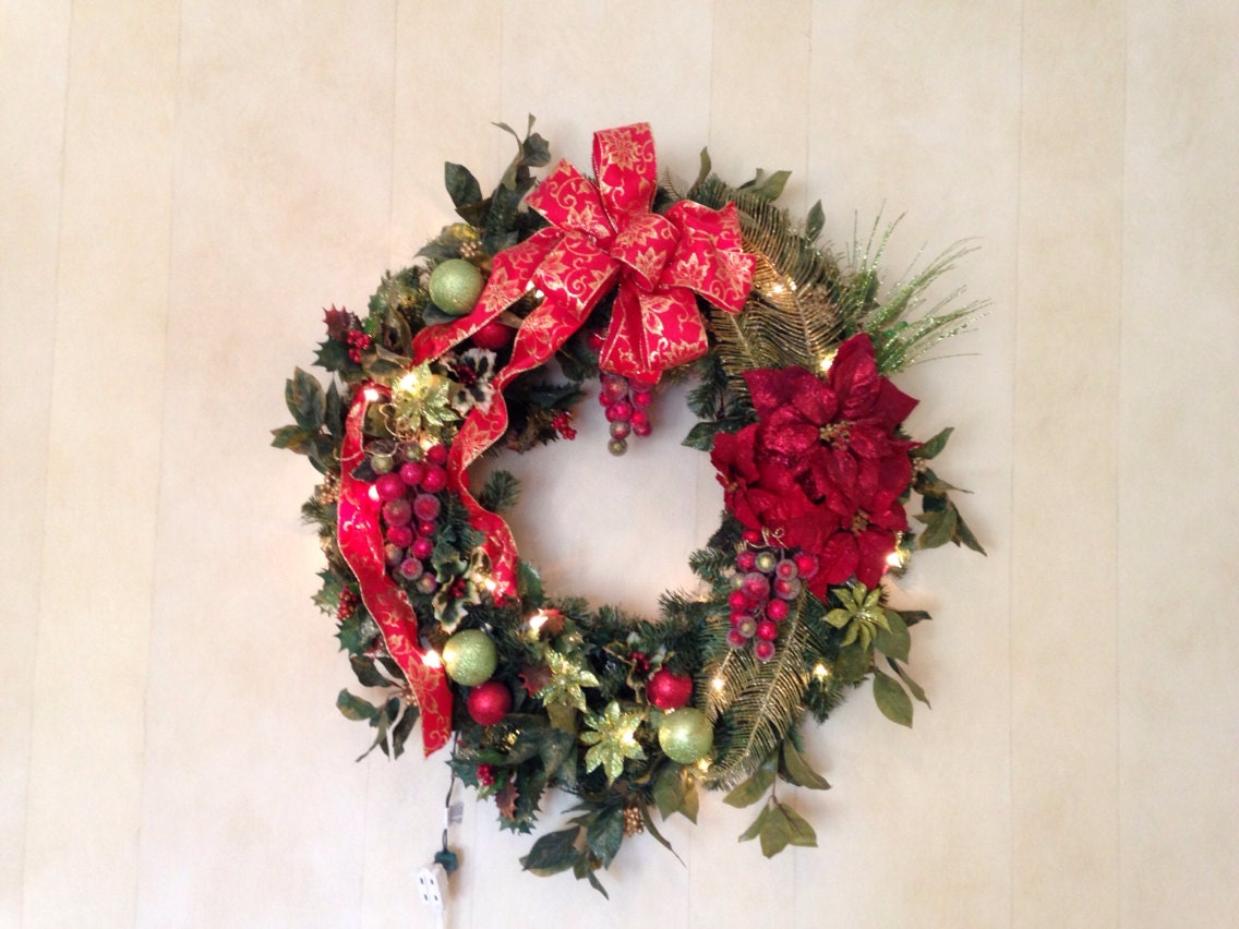 Red And Lime Green Wreath