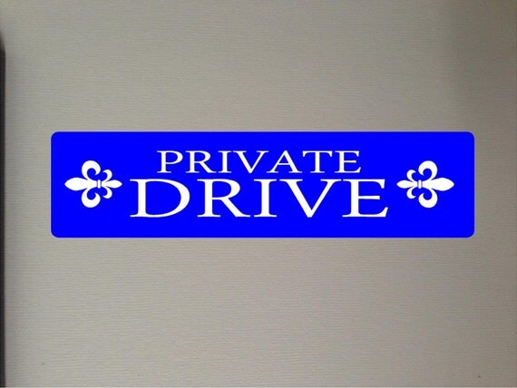 Metal Street sign Private Drive 24L x 6H by GraniteCityGraphics