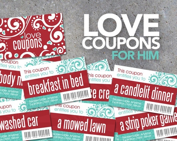Printable Love Coupon Book For Him