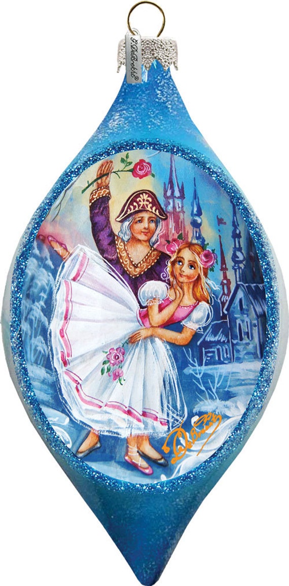 Nutcracker Ballet Drop Ornament Handpainted Old World
