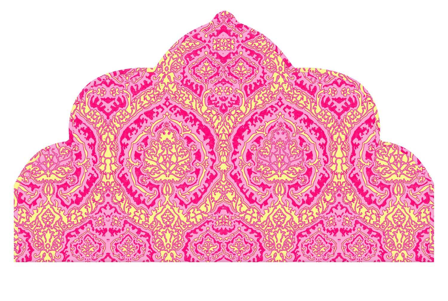 Wall Decal Headboard Moroccan Nights Fuchsia Pink and