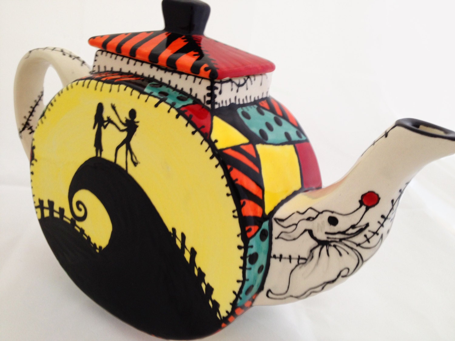 Nightmare Before Christmas Inspired Tea Pot by MineByDesignStudio