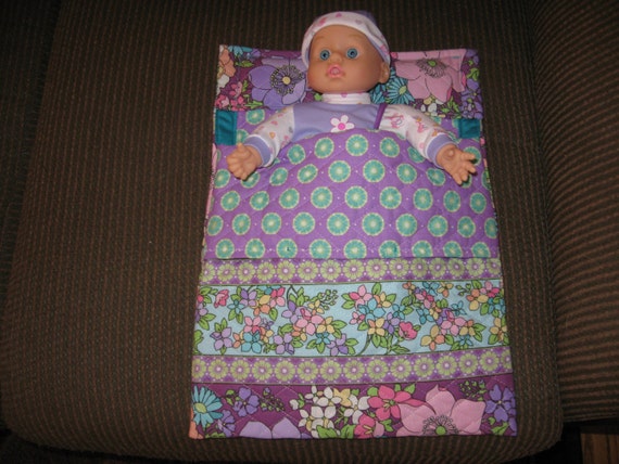 Baby doll sleeping bag fits doll up to 15 by CraftsnCeramics