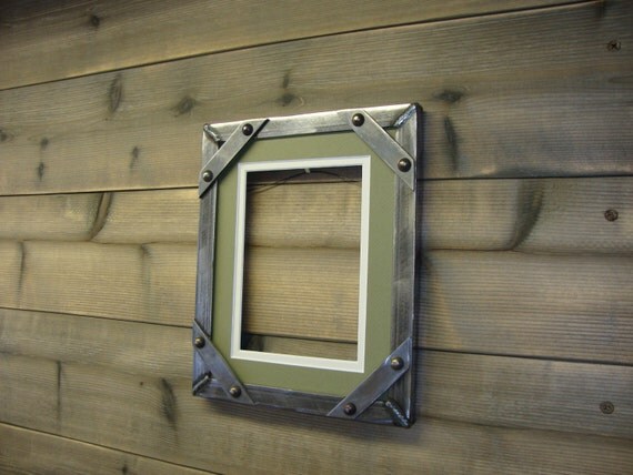 Items similar to 8 x 10 Industrial style picture frame on Etsy