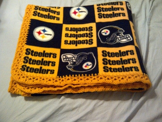 Steelers Fleece Blanket Adult Size by BlanketsBabysandMore ...