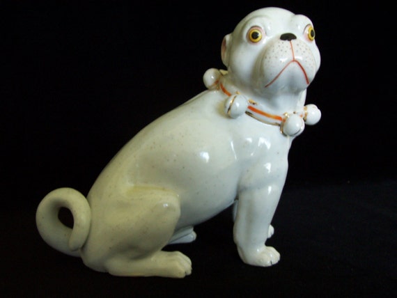 antique pug dog figurines