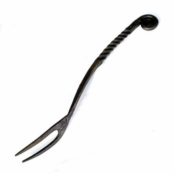 Medieval Meat Fork Forged Iron 16 Roasting Fork By Peraperis