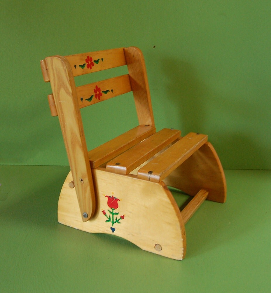 Vintage Child's Step Stool / Vintage Child's Bench