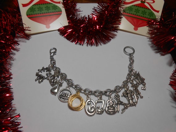 12 Days of Christmas charm bracelet twelve days of Christmas