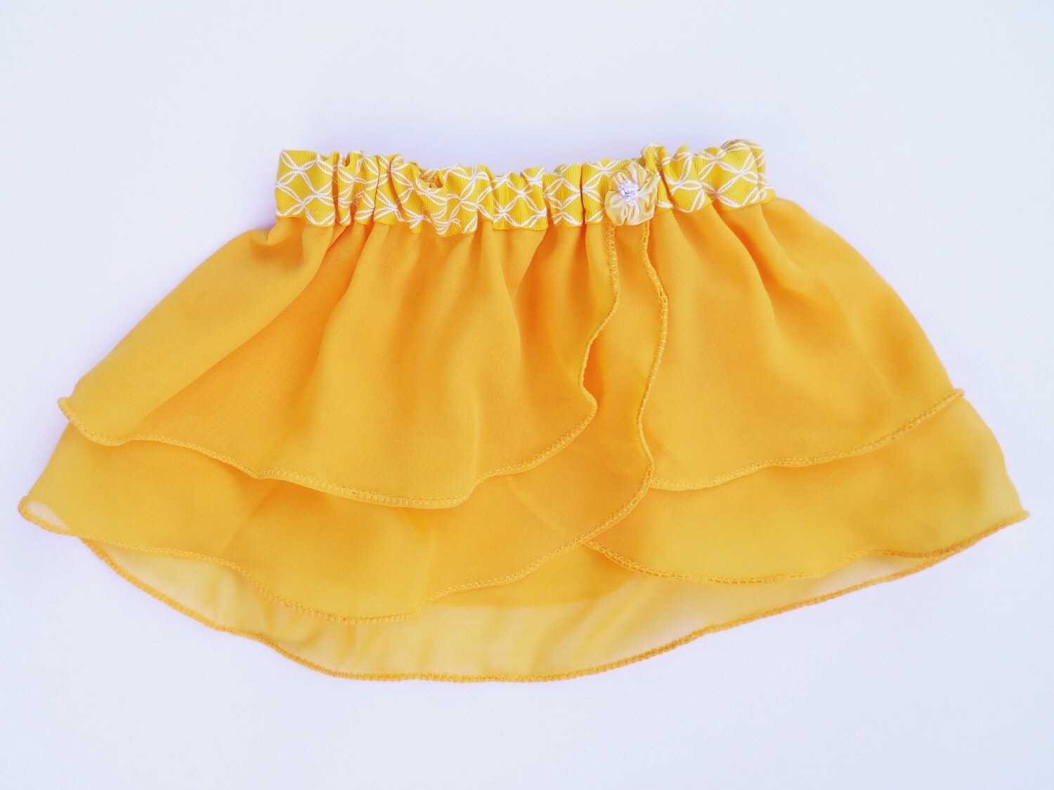 Girls Sunshine Yellow Ballet Skirt Golden Yellow Ballet