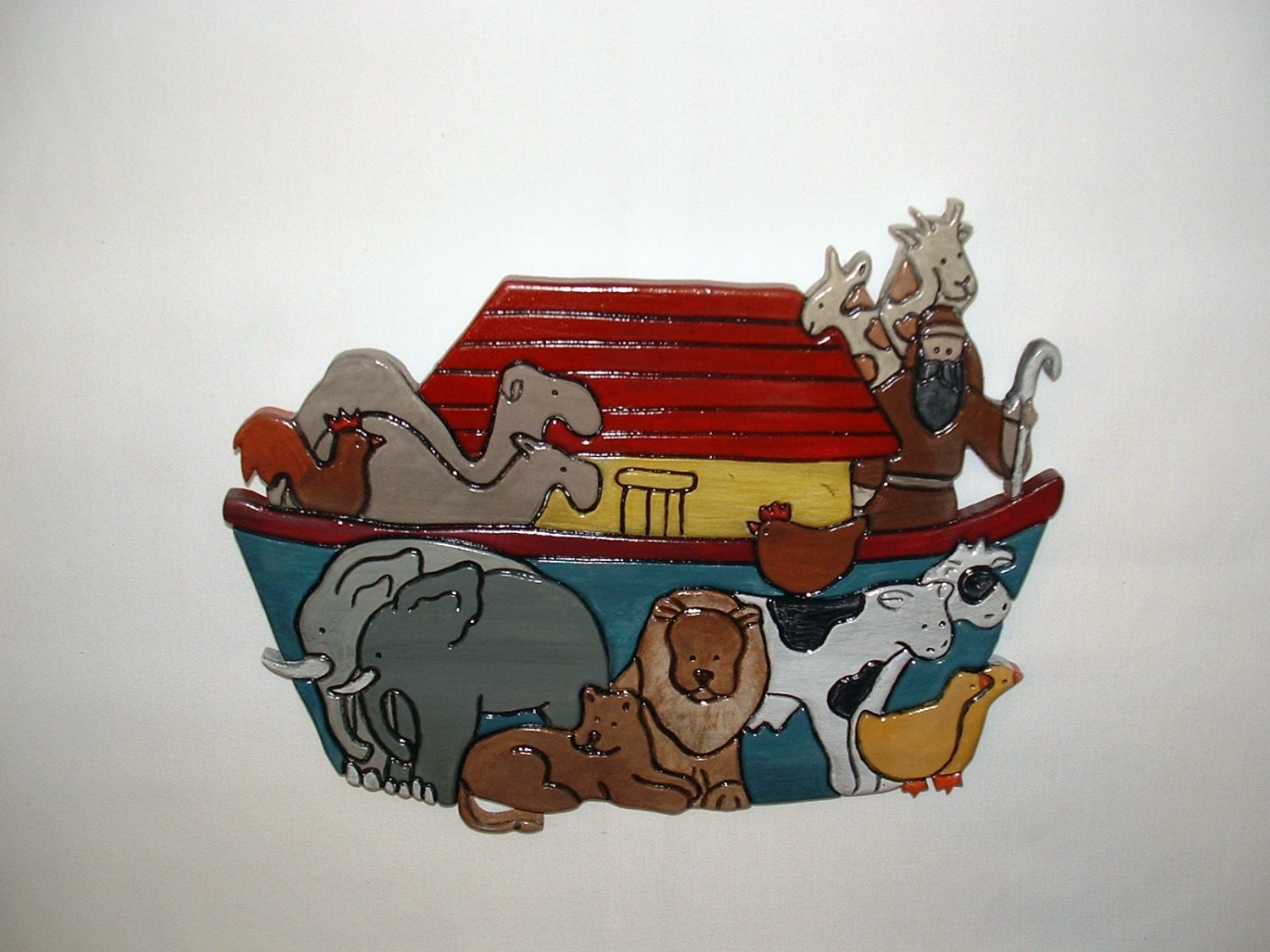 Noah's Ark Wood sculpture Wall Decor by Galleryatkingston on Etsy