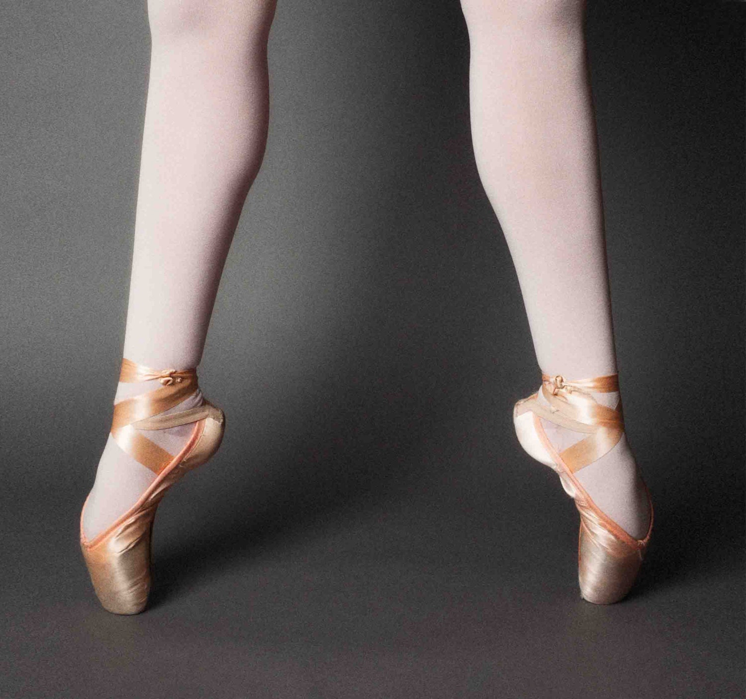 Ballet Photography Dance Pink Satin Pointe Shoes Gray