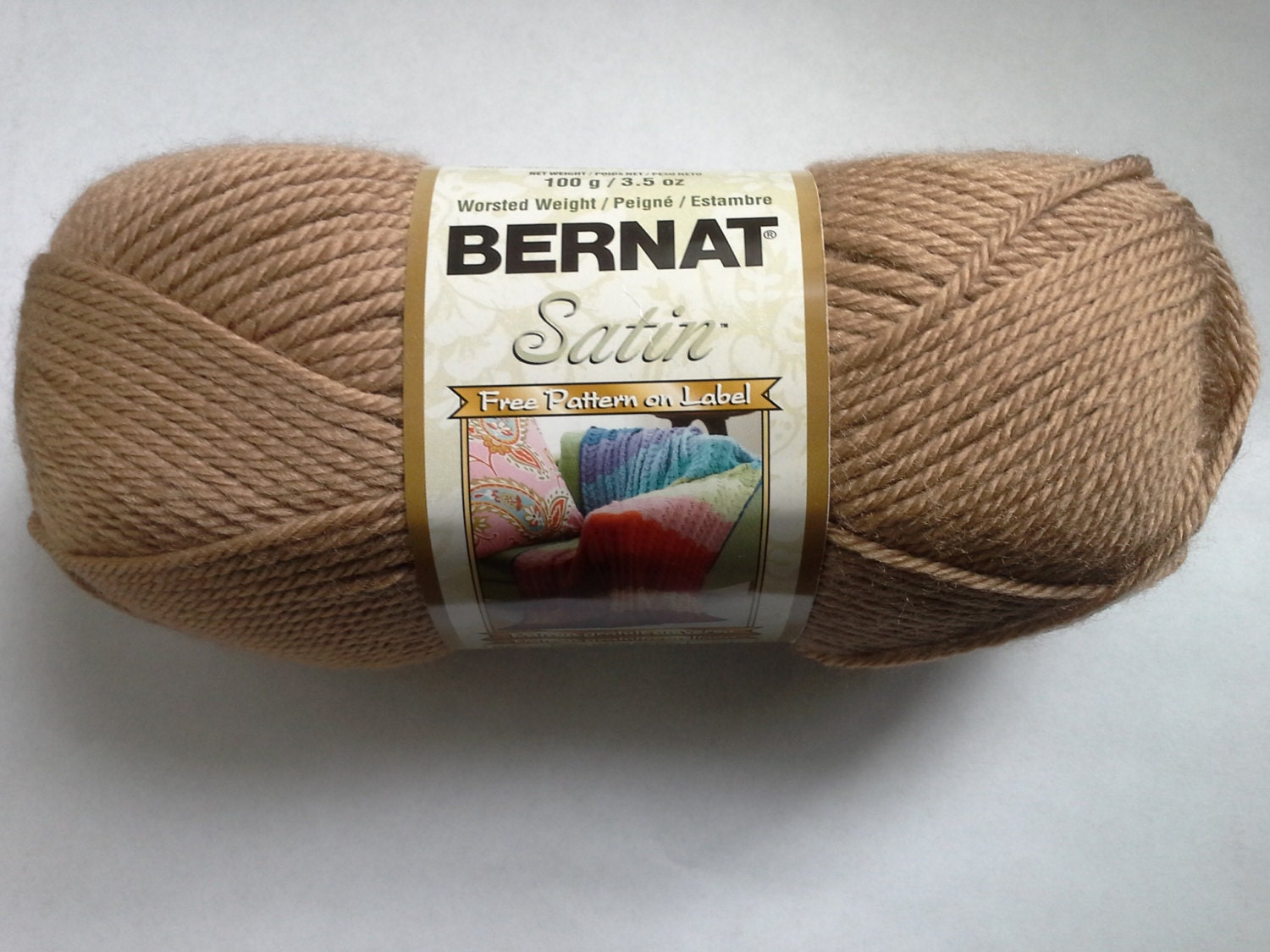 Bernat Satin 100 Acrylic Yarn Color Sable