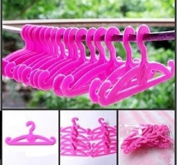 10 Barbie Doll HANGERS with letter B and Flowers by MartianMist