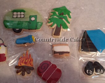 Items similar to Circus Party Themed Decorated Sugar Cookies- popcorn ...