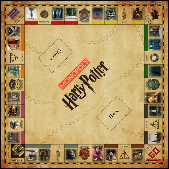 harry potter monopoly board