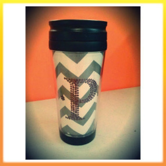 Customized Monogrammed Travel Mug Coffee Tea thermos hot cold