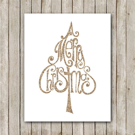 Merry Christmas Print 8x10 Instant Download by MossAndTwigPrints