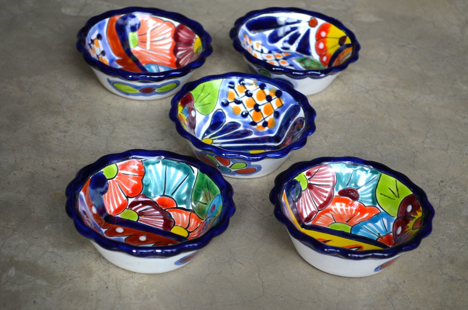 5 small bowls talavera by Talaverapottery on Etsy