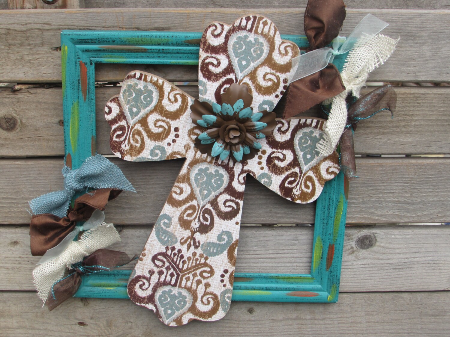 Cross Frame Wooden Cross Frame Cross Wall Art Rustic Cross