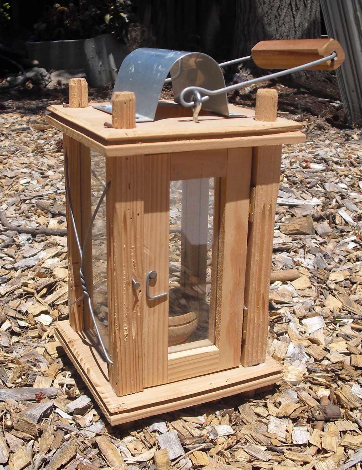 Vintage wood lantern handmade by MindfulGrace on Etsy