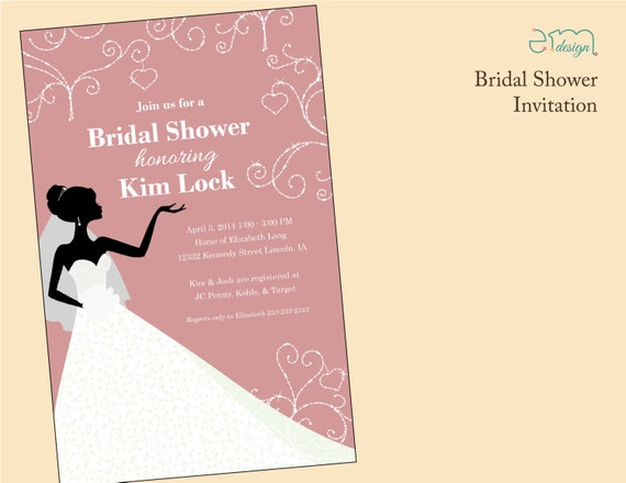 Silhouette Bridal Shower Invitations 9