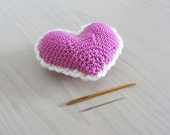 Pattern for Handmade Amigurumi Crochet Heart Pincushion. Holiday Pattern. Valentine's Day