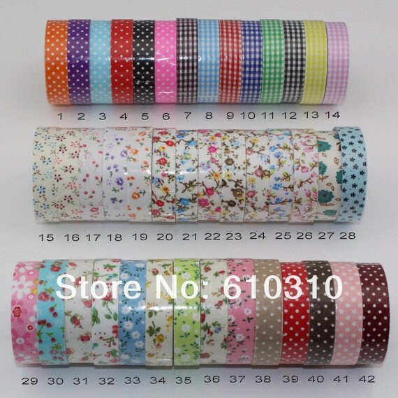 Decorative tapes Korean printed fabric tape 118 by DiyCraftProject