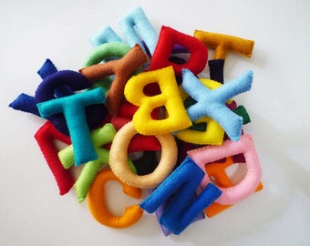 Felt Stuffed Alphabet, Felt letters for kids, Educational Toy