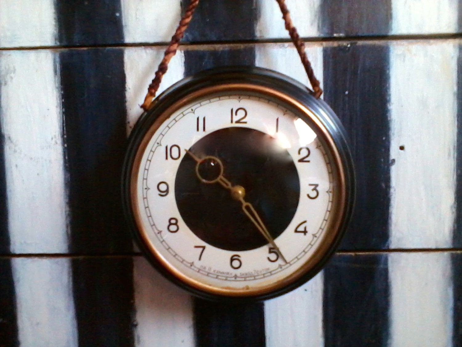 Antique Russian Wall Clock Wind Up by janesconundrum on Etsy