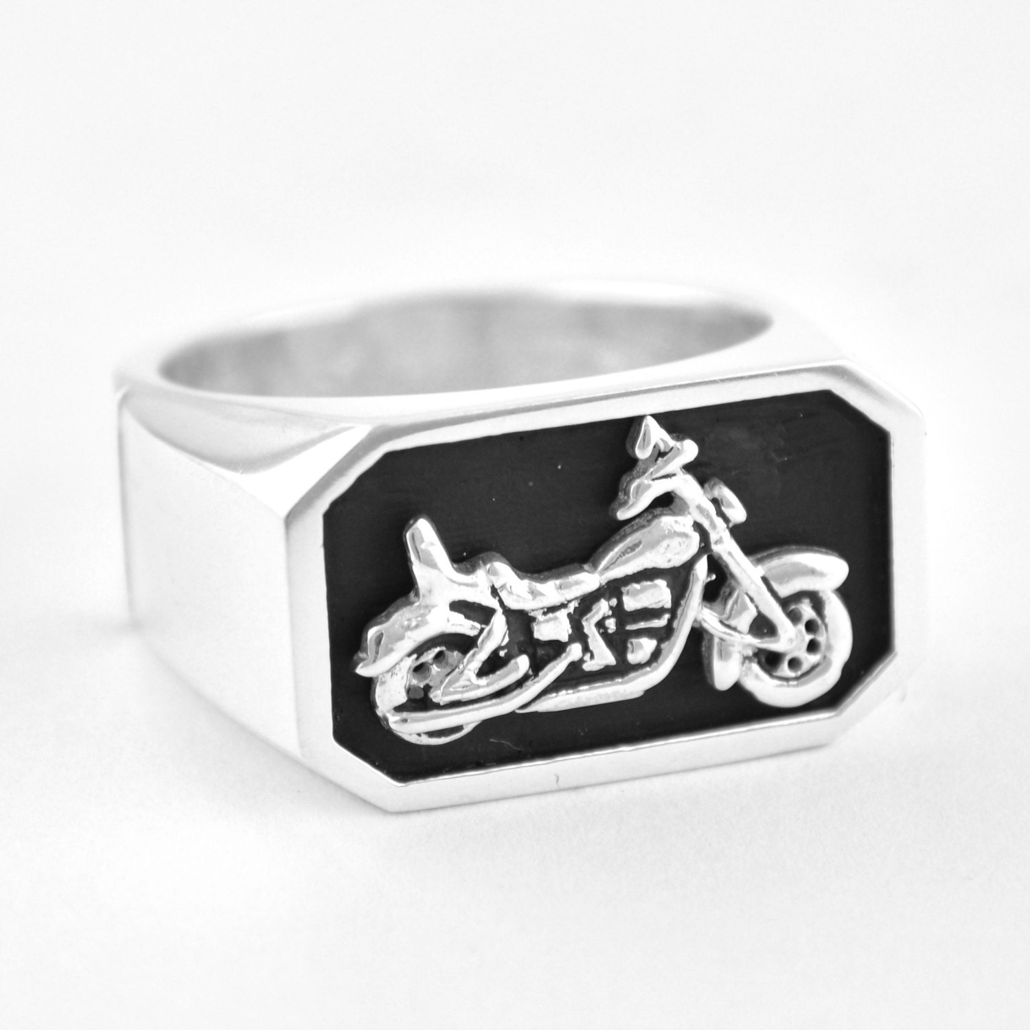 Sterling Silver 925 Motorcycle Biker Ring Made in USA