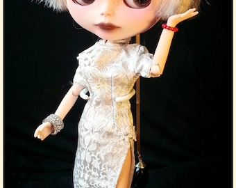 Custom Blythe Dolls For Sale by Custom Blythe Doll Lillie - in Cheongsam by Christine Dolls