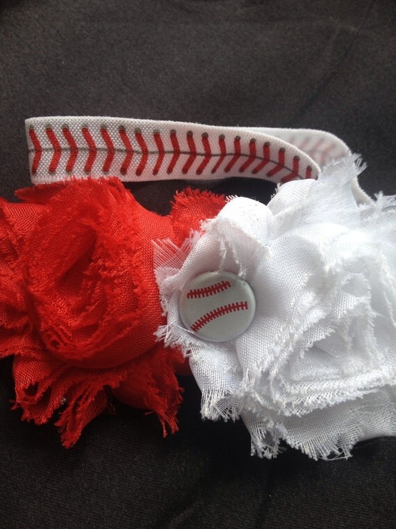 Items similar to Baseball headband for baby girls. Baseball barefoot