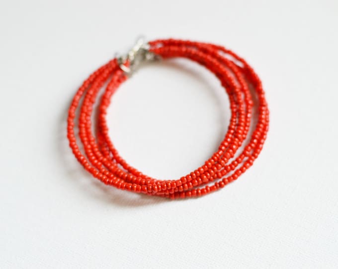 SALE! Bead bracelet, Red