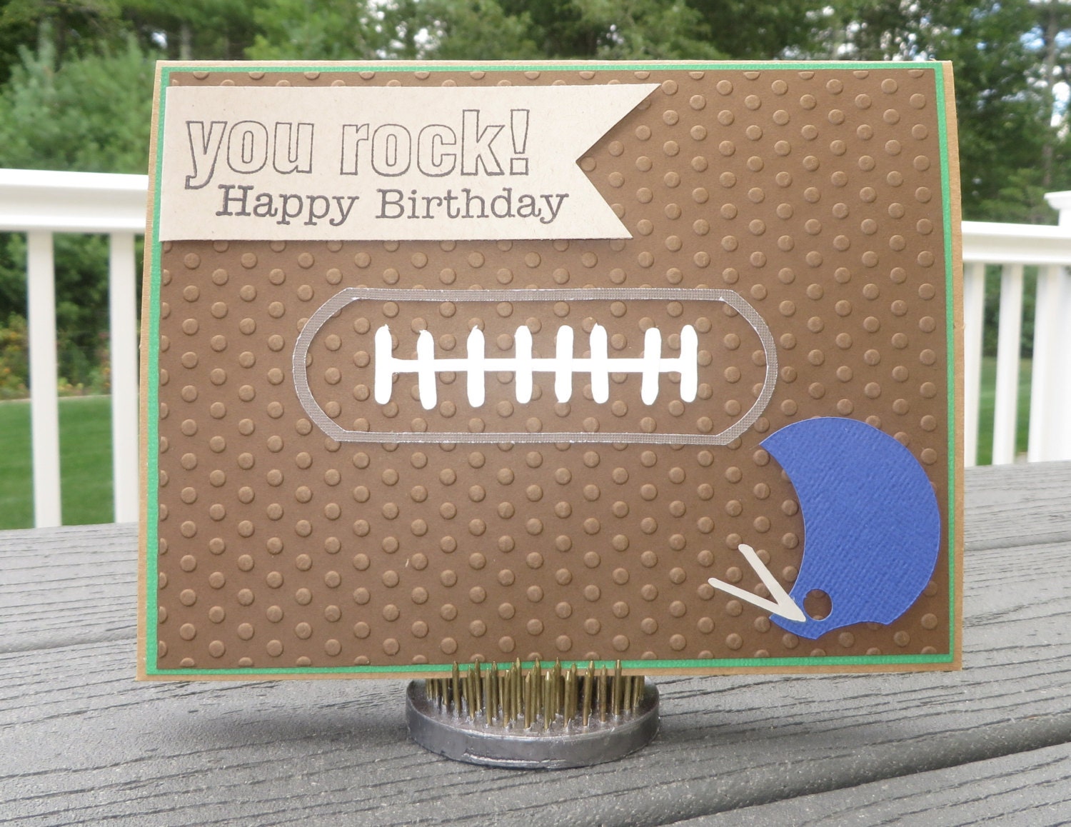 Football Themed Birthday CardHandmade Greeting Card