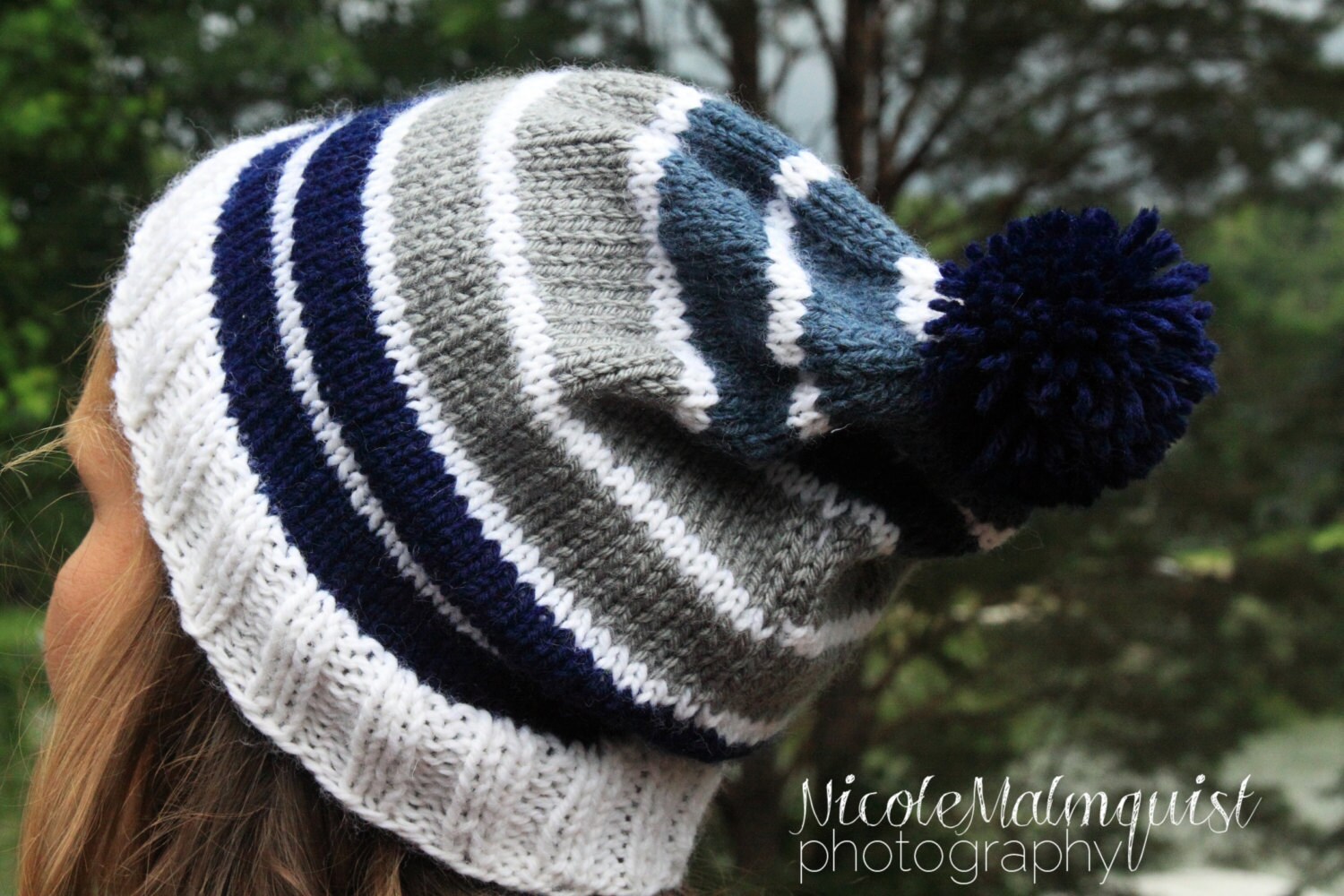 Women's Knit Winter Pom Pom by NorthernDreamStudio on Etsy