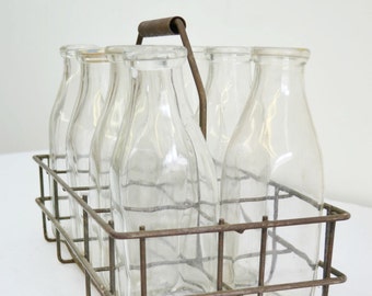 Popular items for milk bottle carrier on Etsy