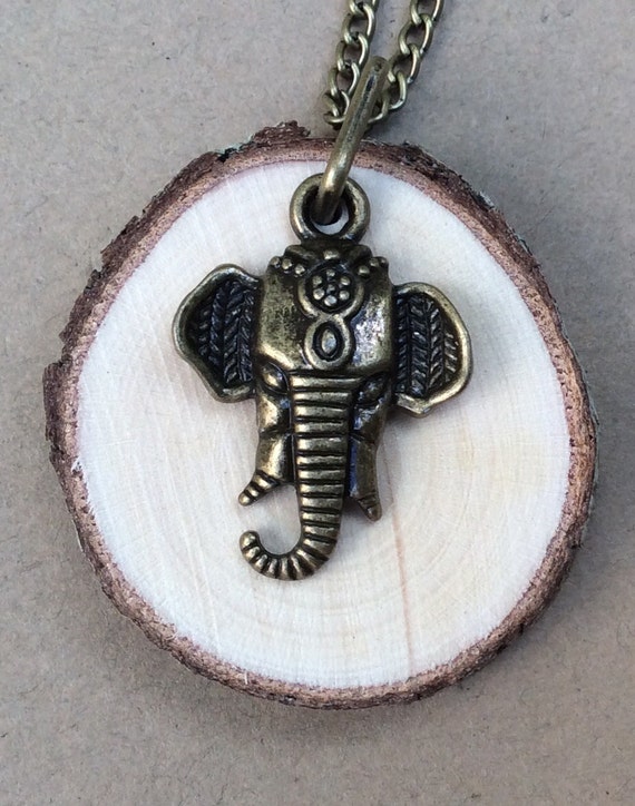 Elephant Essential Oil Diffuser Necklace by LowcountryEclectic