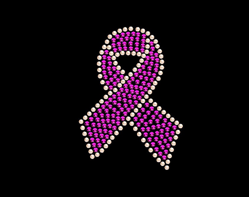 Breast Cancer Survivor Ribbon Rhinestone By Rhinestonestransfers