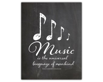 Music art print - inspirational printable - poem art - dance studio decor - motivational wall decor - music wall art - music quotes