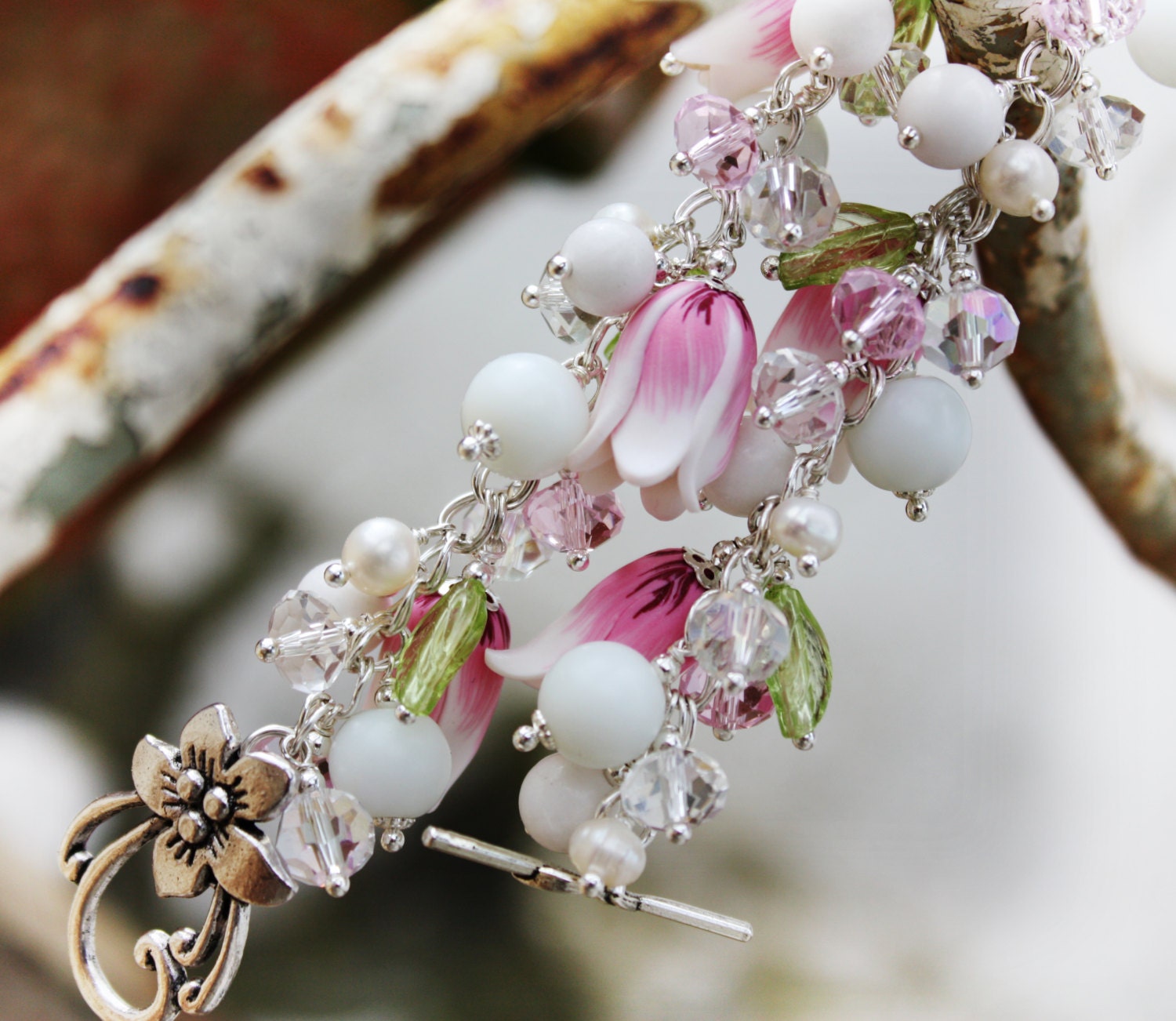 TUTORIAL Polymer Clay Tulip Beads Flowers by lagoaclaycreations