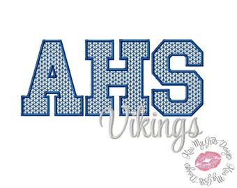 AHS Vikings Motif Stitch Machine Embroidery Design